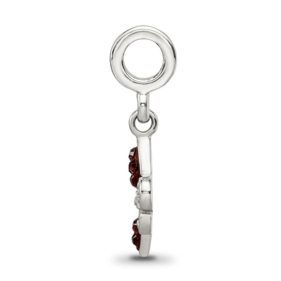 Sterling Silver Reflections Preciosa Crystal Fleur De Lis Dangle Bead