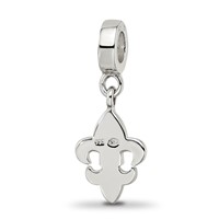 Sterling Silver Reflections Preciosa Crystal Fleur De Lis Dangle Bead view 5