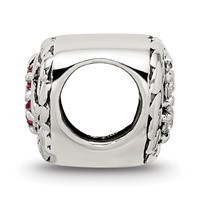 Sterling Silver Reflections CZ and Cross Heart Bead view 2