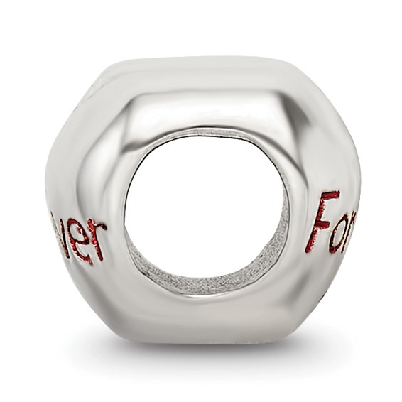 Sterling Silver Reflections Enameled Forever Heart Bead