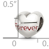 Sterling Silver Reflections Enameled Forever Heart Bead view 5