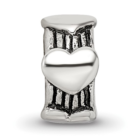 Sterling Silver Reflections Heart Bead