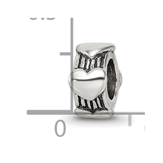 Sterling Silver Reflections Heart Bead