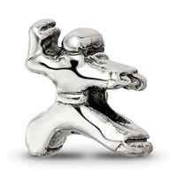 Sterling Silver Reflections Karate Person Bead view 5