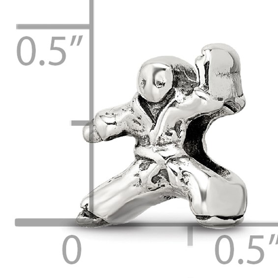 Sterling Silver Reflections Karate Person Bead