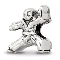 Sterling Silver Reflections Karate Person Bead view 1