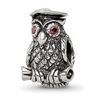 Sterling Silver Reflections Wise Owl Bead view 1
