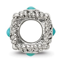 Sterling Silver Reflections Square 4 Stone Turquoise Bead view 2