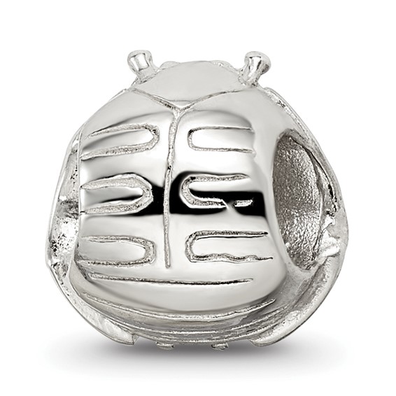 Sterling Silver Reflections Enameled Ladybug w/ Preciosa Crystal Bead