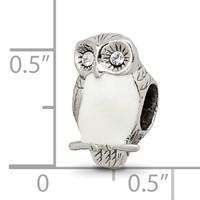 Sterling Silver Reflections Enameled Wise Owl Bead view 5