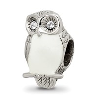 Sterling Silver Reflections Enameled Wise Owl Bead view 1