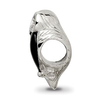 Sterling Silver Reflections Enameled Wise Owl Bead view 2
