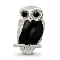 Sterling Silver Reflections Enameled Wise Owl Bead view 3