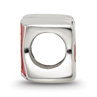 Sterling Silver Reflections Enameled Canada Flag Bead view 2