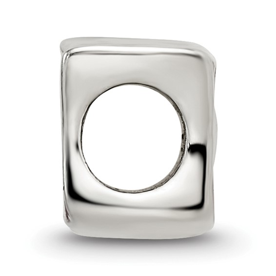 Sterling Silver Reflections Enameled Italy Flag Bead