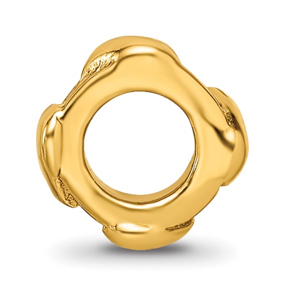 Sterling Silver Gold-plated Reflections Heart Bead