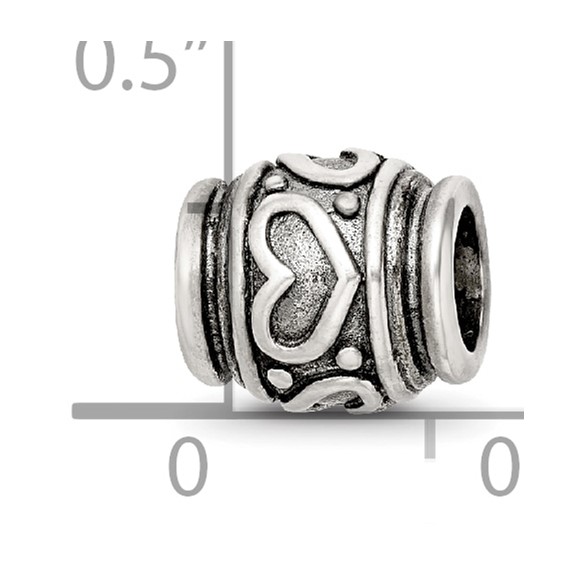 Sterling Silver Reflections Heart Bead
