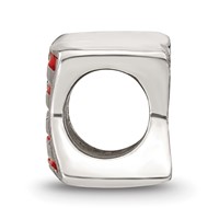 Sterling Silver Reflections Enameled Usa Flag Bead view 2