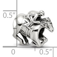 Sterling Silver Reflections Race Horse Bead view 4