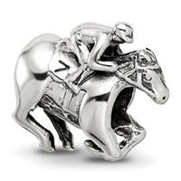 Sterling Silver Reflections Race Horse Bead view 1