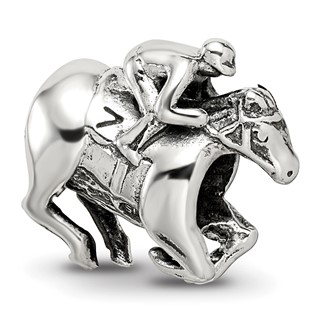 Sterling Silver Reflections Race Horse Bead