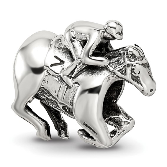 Sterling Silver Reflections Race Horse Bead