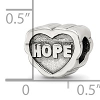 Sterling Silver Reflections Hope Heart Bead view 4