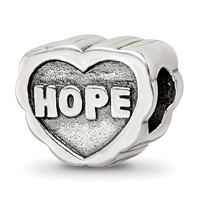 Sterling Silver Reflections Hope Heart Bead view 1