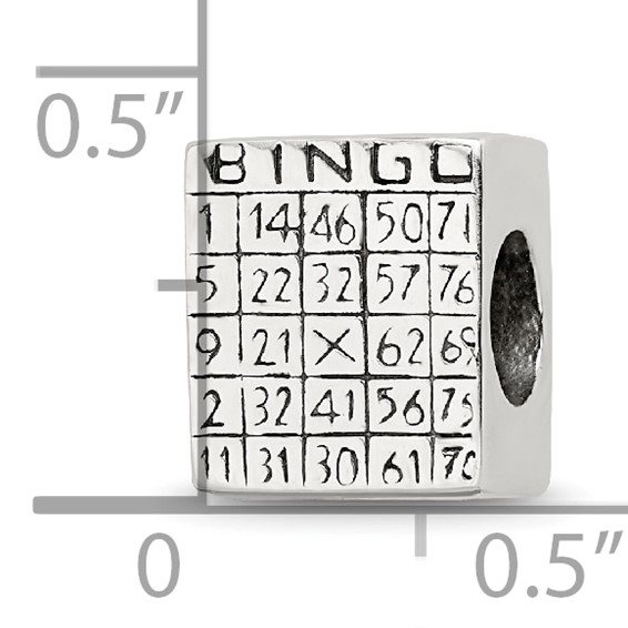 Sterling Silver Reflections Bingo Card Bead