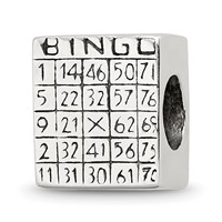 Sterling Silver Reflections Bingo Card Bead view 1
