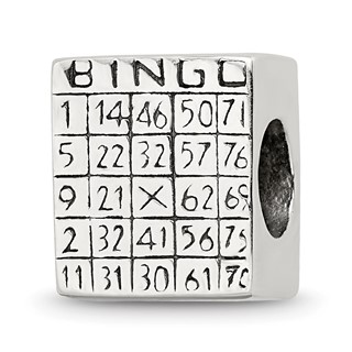 Sterling Silver Reflections Bingo Card Bead