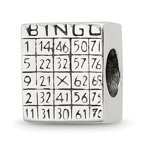 Sterling Silver Reflections Bingo Card Bead