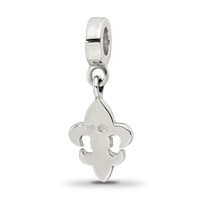 Sterling Silver Reflections Red Preciosa Crystal Fleur De Lis Dangle Bead view 5