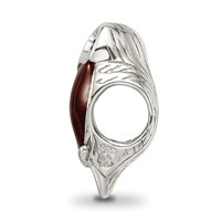 Sterling Silver Reflections Brown Enameled Wise Owl Bead view 2
