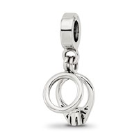 Sterling Silver Reflections CZ Bridal Rings Dangle Bead view 5