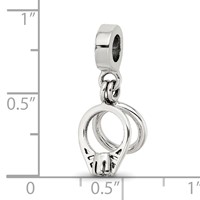 Sterling Silver Reflections CZ Bridal Rings Dangle Bead view 4
