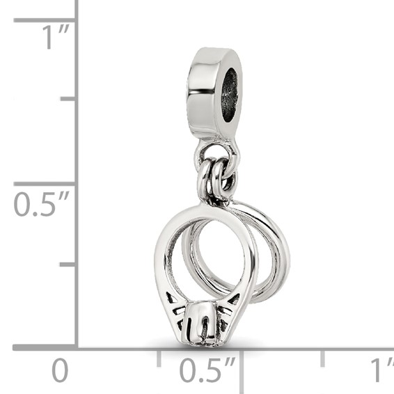Sterling Silver Reflections CZ Bridal Rings Dangle Bead