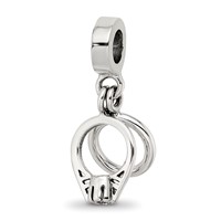 Sterling Silver Reflections CZ Bridal Rings Dangle Bead view 1