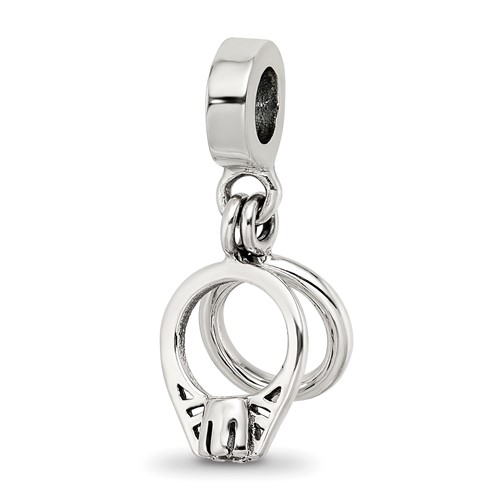 Sterling Silver Reflections CZ Bridal Rings Dangle Bead
