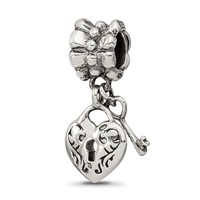 Sterling Silver Reflections Heart & Key Dangle Bead view 5