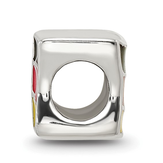 Sterling Silver Reflections Enameled Germany Flag Bead