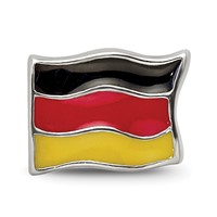 Sterling Silver Reflections Enameled Germany Flag Bead view 3