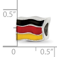 Sterling Silver Reflections Enameled Germany Flag Bead view 5