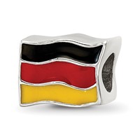 Sterling Silver Reflections Enameled Germany Flag Bead view 1