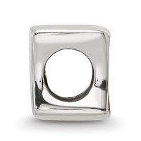 Sterling Silver Reflections Enameled France Flag Bead view 2