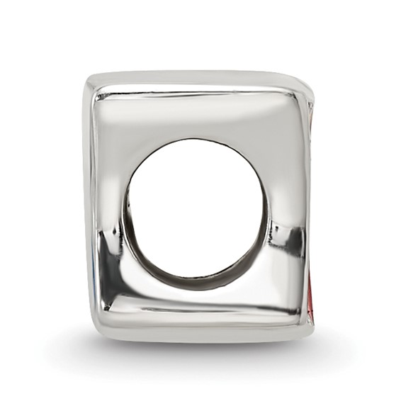 Sterling Silver Reflections Enameled France Flag Bead