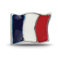 Sterling Silver Reflections Enameled France Flag Bead view 3