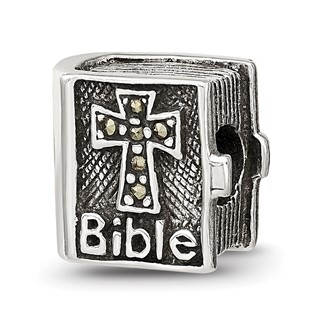 Sterling Silver Reflections Marcasite Cross Bible Bead
