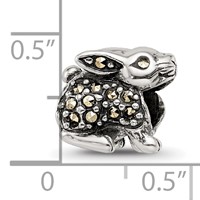 Sterling Silver Reflections Marcasite Rabbit Bead view 4