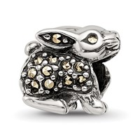 Sterling Silver Reflections Marcasite Rabbit Bead view 1